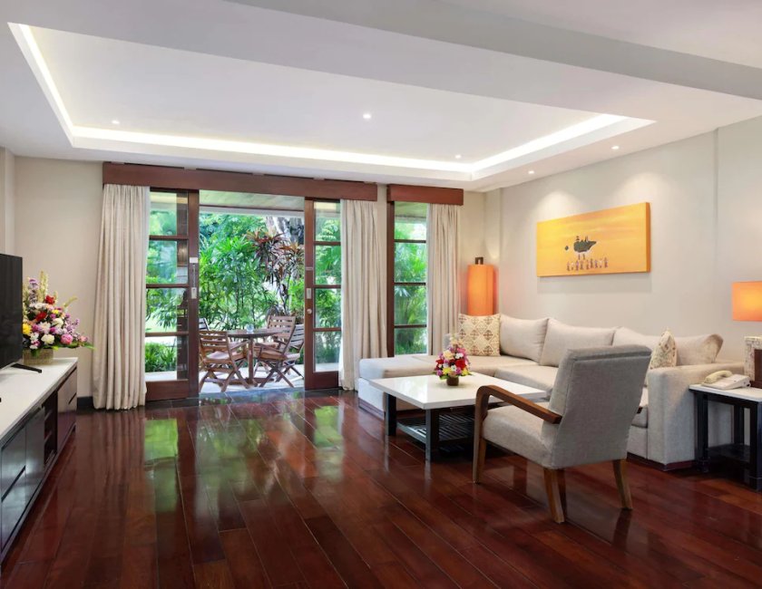 Suite Vista Jardín 3 habitaciones 2 Camas individuales 3 camas king kitchenette del hotel Novotel Bali Nusa Dua Hotel & Residence. Foto 5