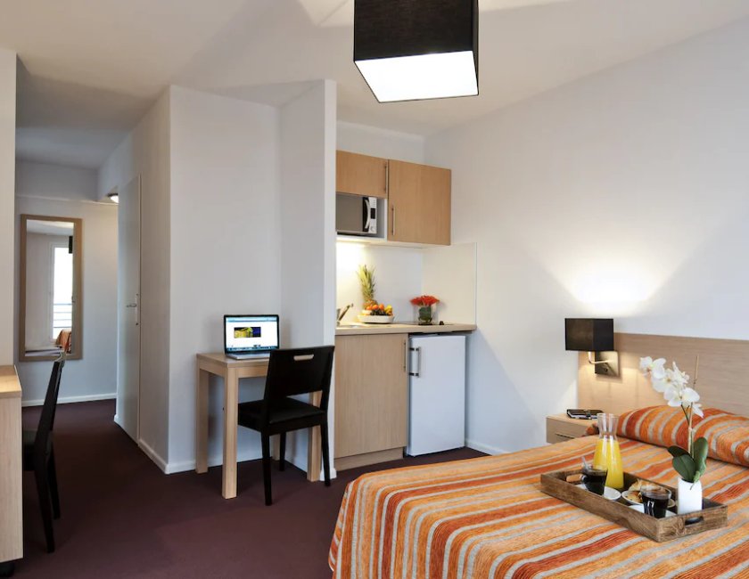 Estudio Con Cocina Grand 1 Cama doble del hotel Adagio Access Saint Louis Bâle. Foto 1