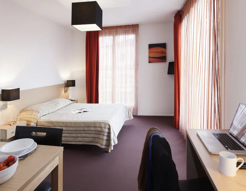 Estudio Con Cocina Grand 1 Cama doble del hotel Adagio Access Saint Louis Bâle. Foto 7