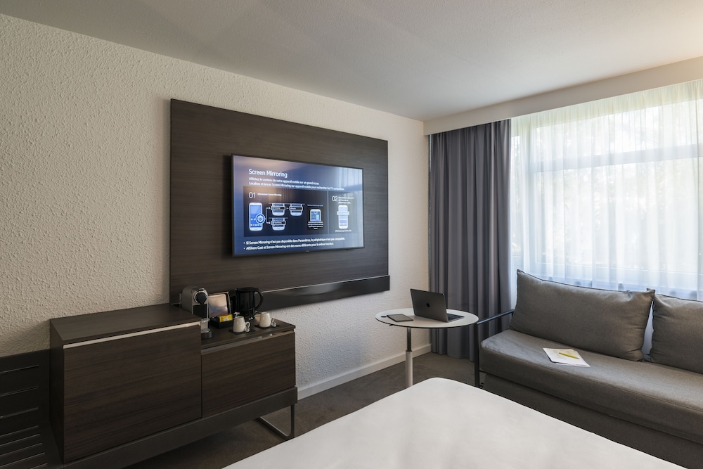 Habitación Ejecutiva con 1 cama doble y 1 sofá que se puede convertir en camas individuales del hotel Novotel Lyon Bron Eurexpo. Foto 1