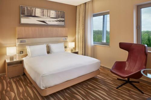 Suite Deluxe - 1 cama extargrande del hotel Hilton Frankfurt Airport. Foto 8