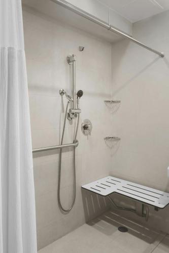 Habitación con cama extragrande y ducha accesible en silla de ruedas - Adaptada para personas con movilidad reducida y discapacidad auditiva del hotel Fairfield Inn and Suites Ny Manhattan Chelsea. Foto 1