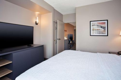 Suite con cama extragrande y bañera - Adaptada para personas con movilidad reducida y con discapacidad auditiva del hotel Hampton Inn & Suites Newark Airport Elizabeth