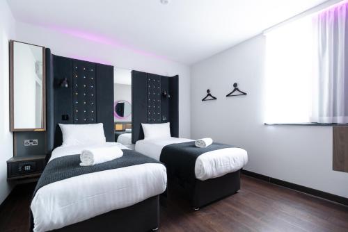 Alojamiento Doble Acogedor con ventana - 2 camas del hotel Point A London Liverpool Street