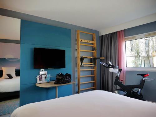 Habitación Classic, gimnasio, 1 cama doble del hotel Mercure Annemasse Porte De Genève. Foto 4