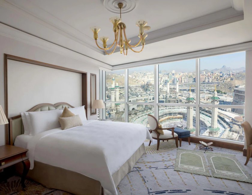 Suite Lujo 1 habitación Vista Panorámica Con Vistas 1 Cama doble del hotel Raffles Makkah Palace