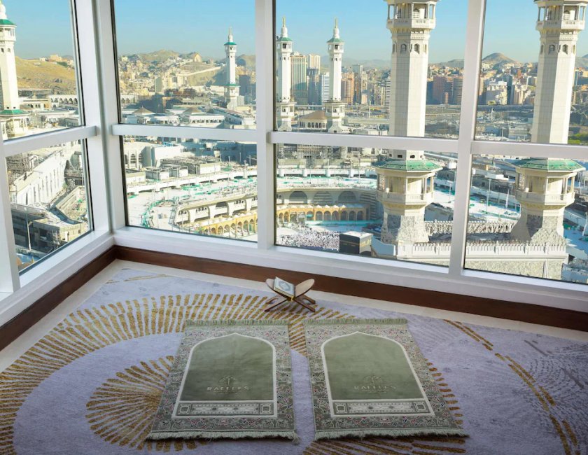 Suite Lujo 1 habitación Vista Panorámica Con Vistas 1 Cama doble del hotel Raffles Makkah Palace. Foto 5