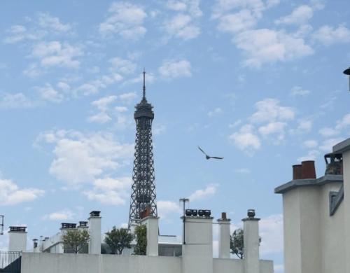 Chambre Double vue Tour Eiffel del hotel Villa Nicolo