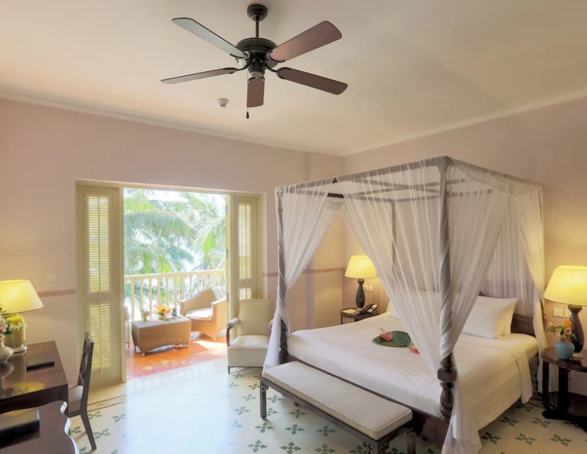 Habitación doble Vista Mar Balcón o Terraza 1 Cama king Premier Con Vistas del hotel La Veranda Resort Phu Quoc - Mgallery. Foto 8