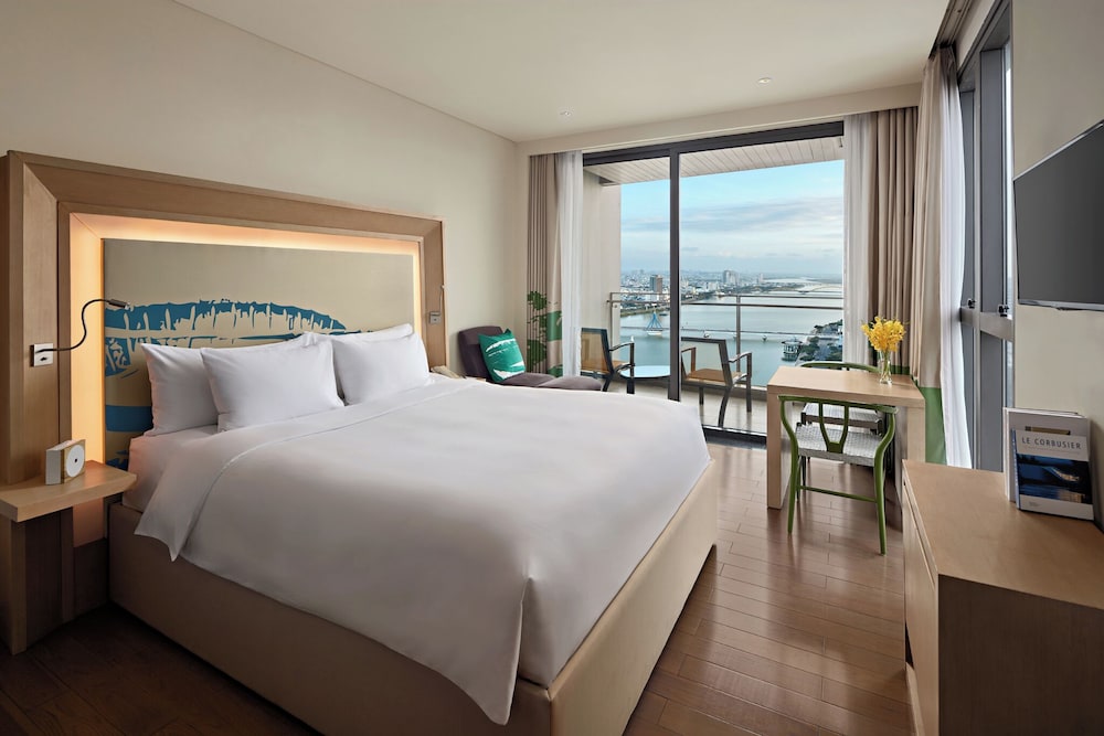 Apartamento Estudio, balcón, vistas al río Han, cocinas totalmente equipadas - 1 cama king del hotel Novotel Danang Premier Han River. Foto 4