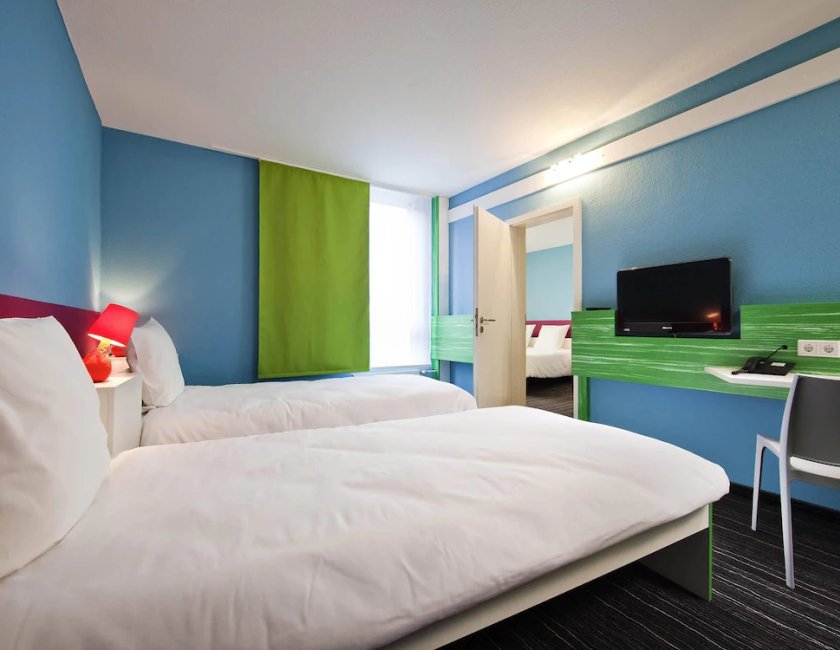 Suite 2 Camas dobles del hotel Ibis Styles Düsseldorf - Neuss. Foto 3