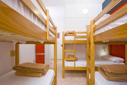 Habitación compartida Solo para mujeres 6 camas del hotel Madrid Motion Hostels
