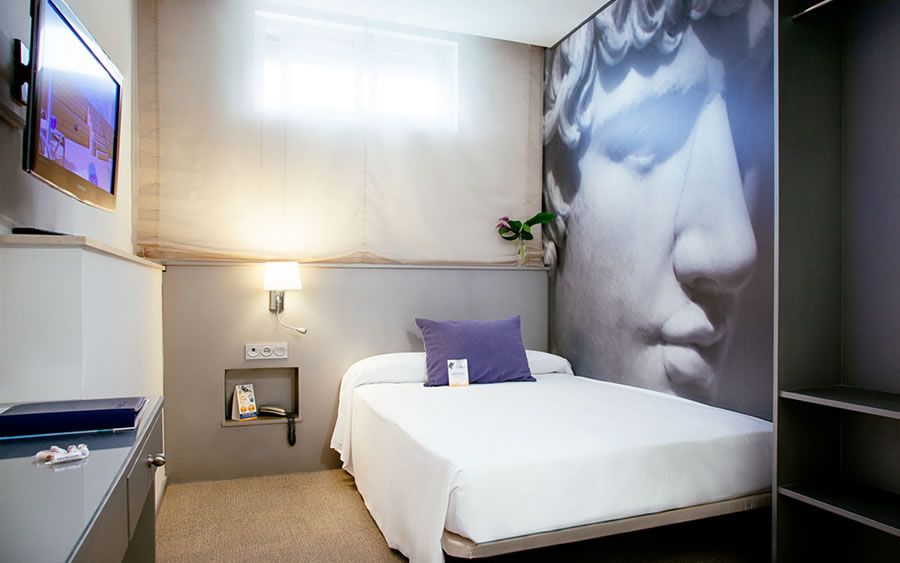 Habitación individual del hotel Globales Acis and Galatea