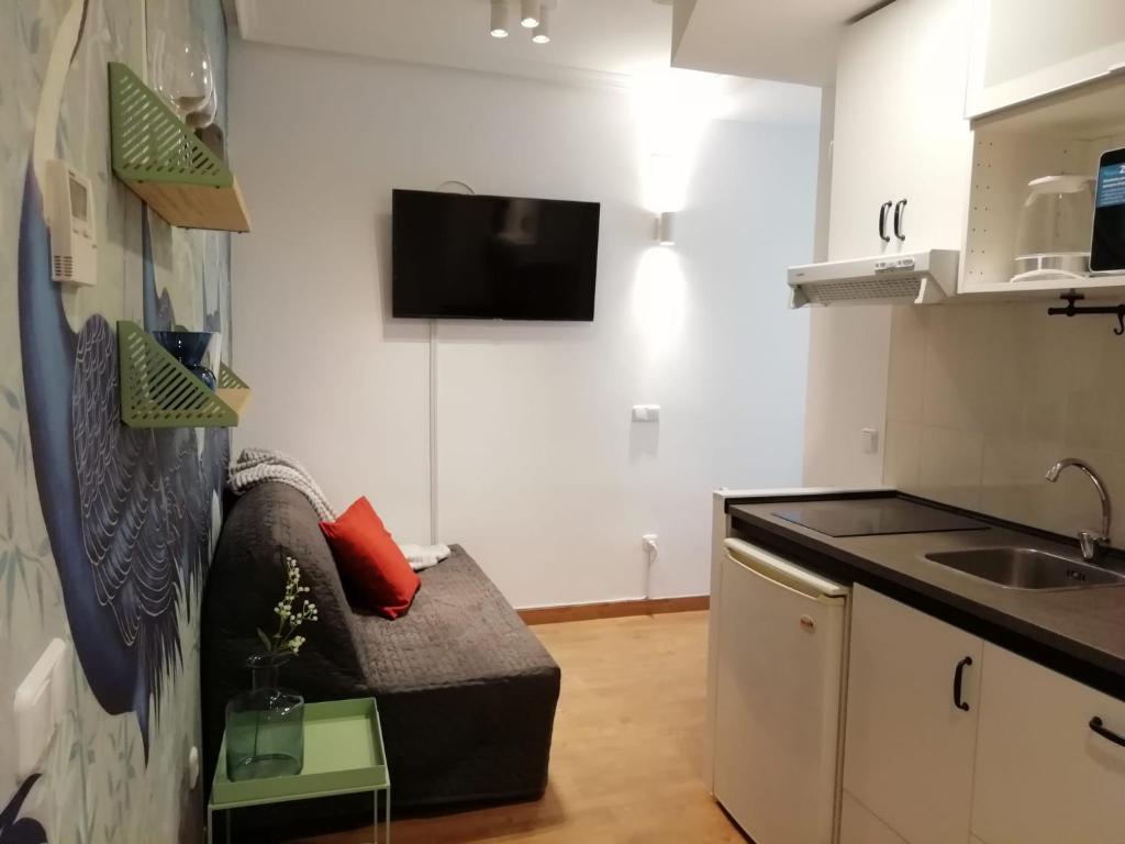 Estudio con Sofa Cama del hotel SmartRental Gran Via 47. Foto 1